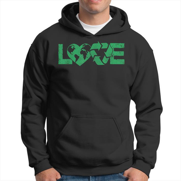 Vintage Love Earth Day April 22 2024 Recycle Save The Planet Hoodie