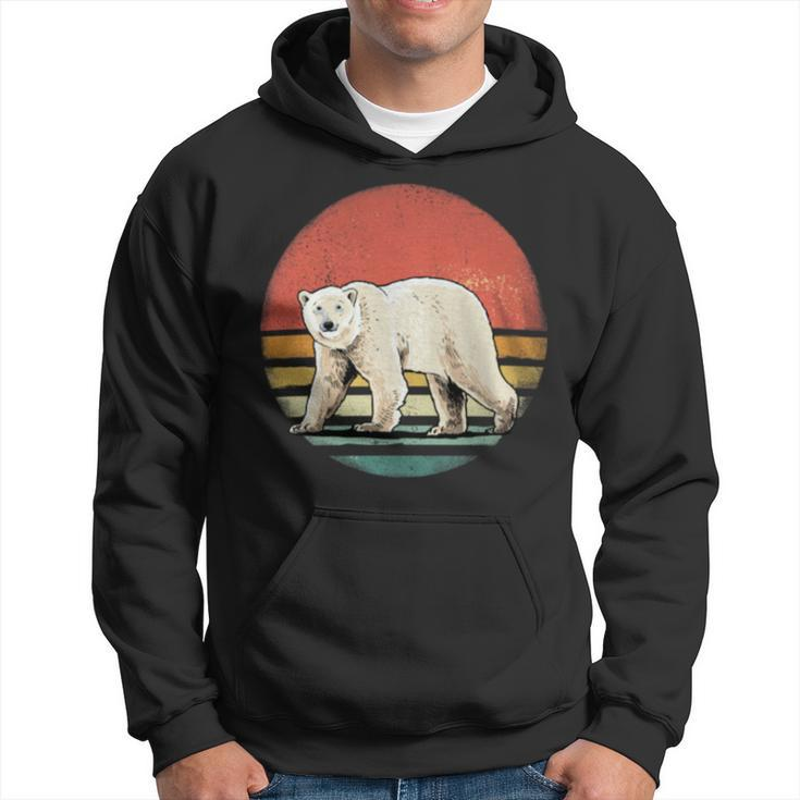 Vintage Polar Bear Retro Arctic Animal Bear Lover Hoodie