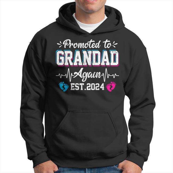 Vintage Promoted To Grandad 2024 Father's Day Hoodie