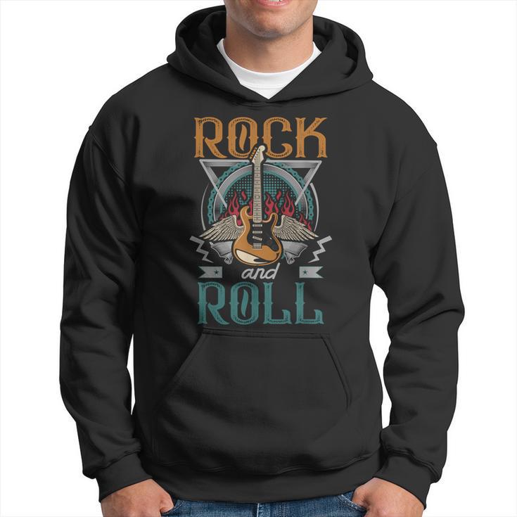 Vintage Retro 80S Rock & Roll Music Guitar Wings Hoodie