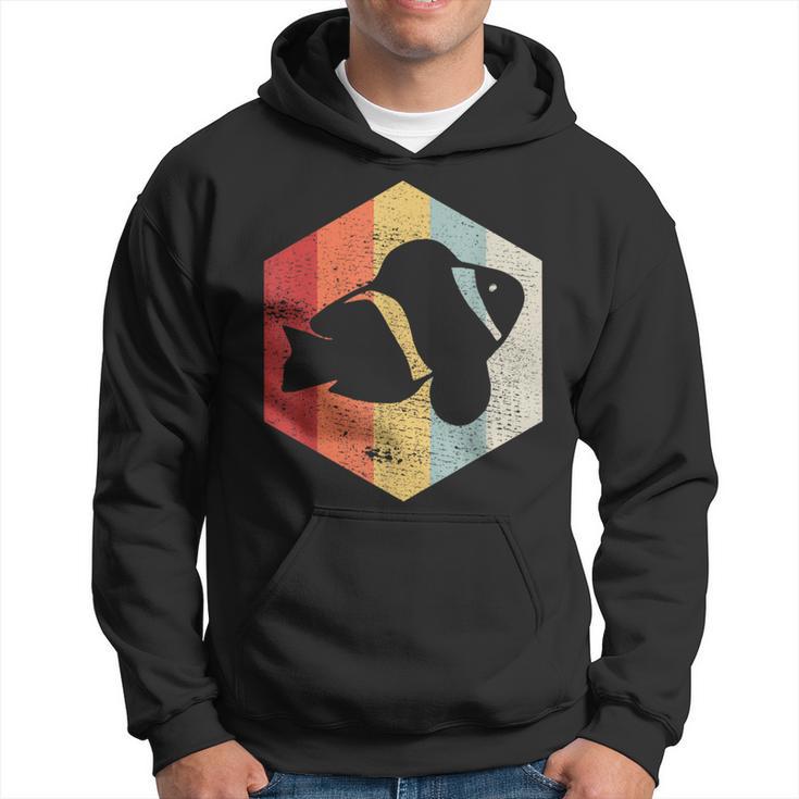 Vintage Retro Clownfish Silhouette Hoodie