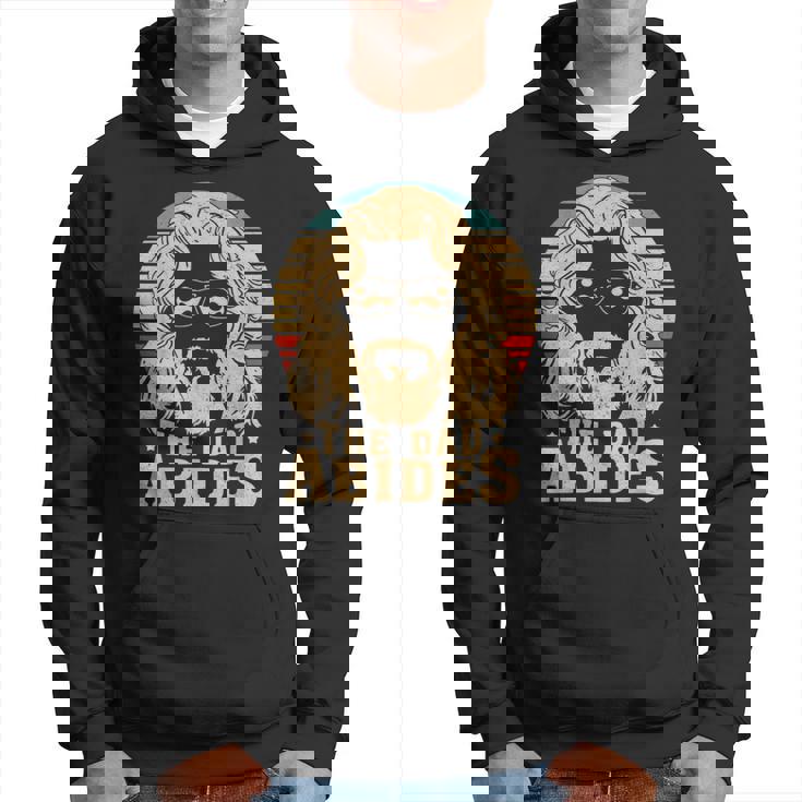 Vintage Retro The Dad Abides Daddy Father's Day Hoodie