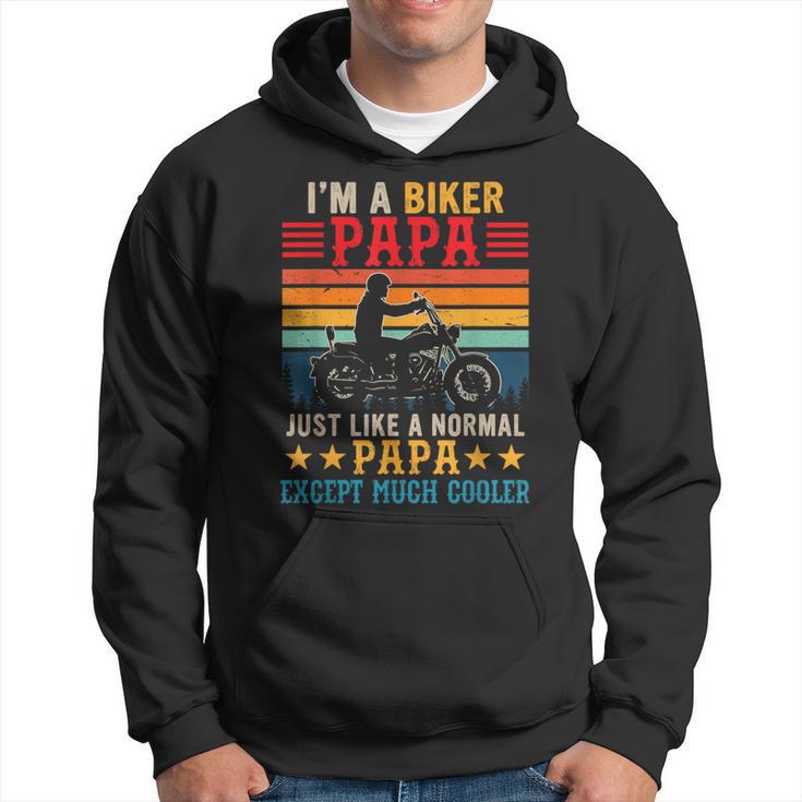 Vintage-Retro Ich Bin Ein Biker Papa Definitioniel Cooler Kapuzenpullover