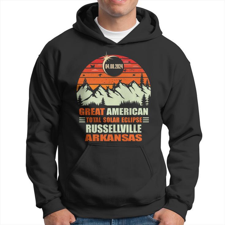 Vintage Russellville Arkansas Total Solar Eclipse 2024 Hoodie