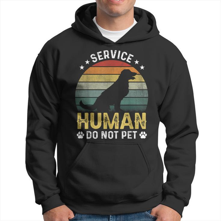Vintage Service-Human Do Not Pet Dog Lover Hoodie