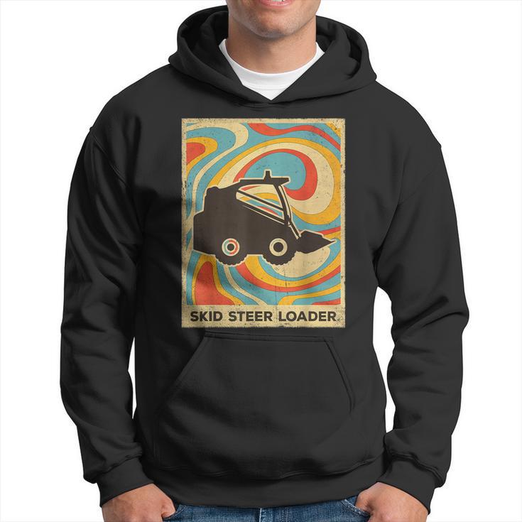 Vintage Skid Sr Loader Retro Poster Hoodie