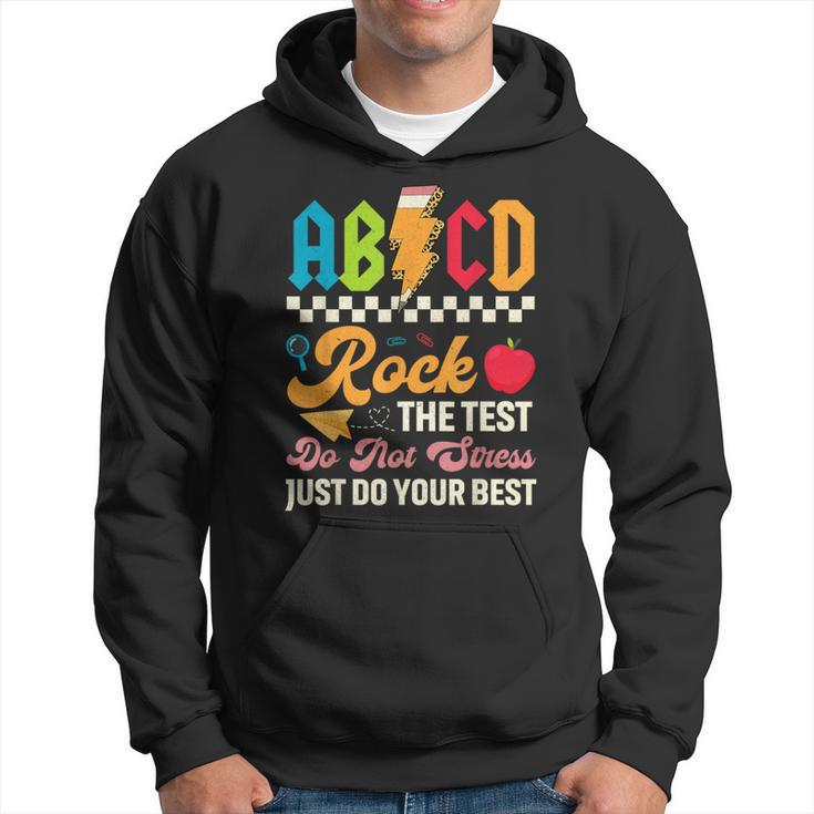 Vintage Testing Abcd Rock The Test Day Teachers Students Hoodie