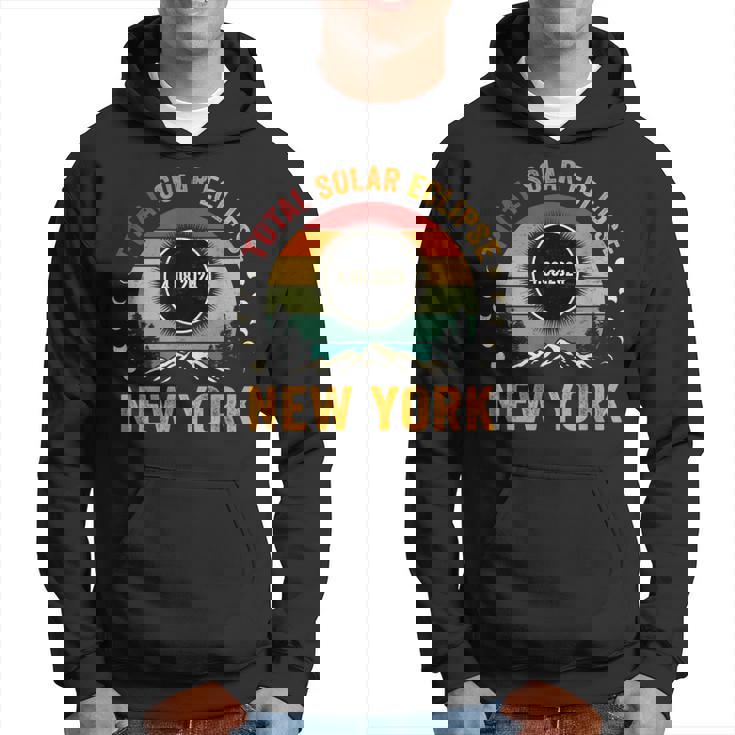 Vintage Total Solar Eclipse 2024 Totality 040824 New York Hoodie