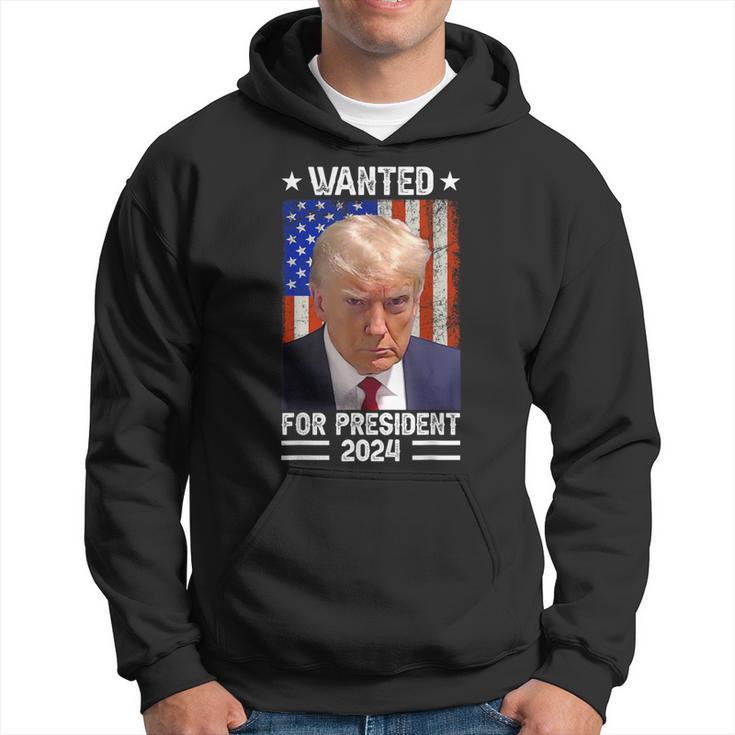 Vintage Usa Flag Wanted For President 2024 Trump Hot Hoodie