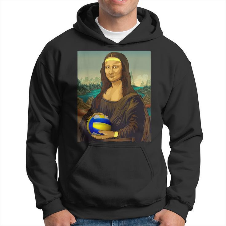 Volleyball Mona Lisa Leonardo Da Vinci Kunstvolleyball Hoodie