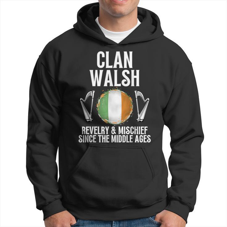 Walsh Surname Irish Family Name Heraldic Celtic Clan Hoodie