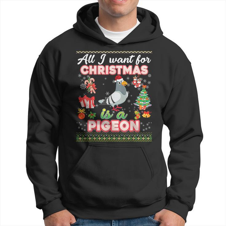 All I Want For Christmas Is A Pigeon Ugly Sweater Farmer Hoodie