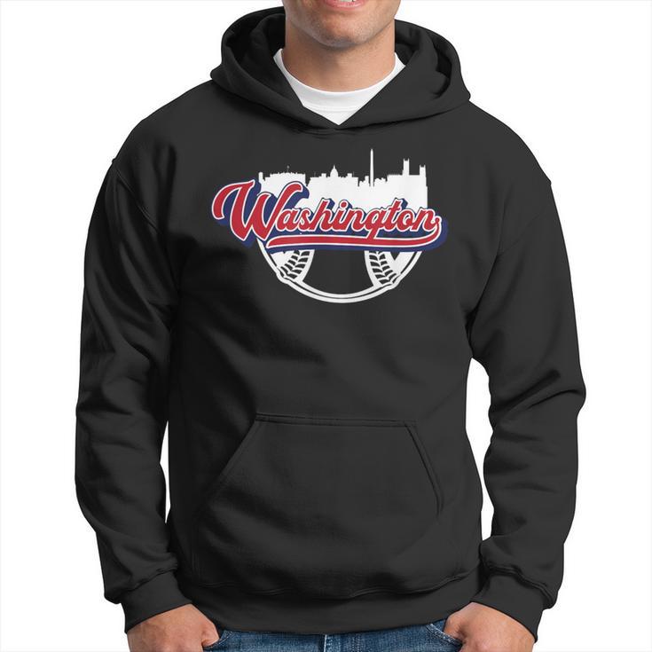 Washington Dc Baseball Downtown City Skyline Fan Hoodie