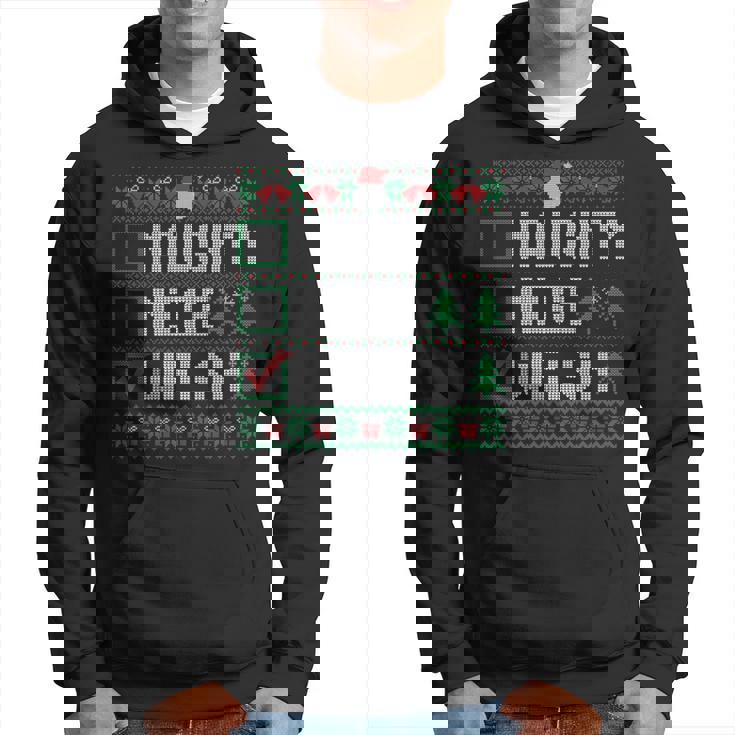 Welsh Family Name Xmas Naughty Nice Welsh Christmas List Hoodie