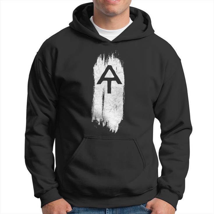 White Blaze Appalachian Trail At Minimalist Hiking Retro Hoodie