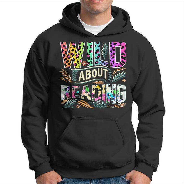 Wild About Reading Books Library Day Bookworm Leoparard Hoodie