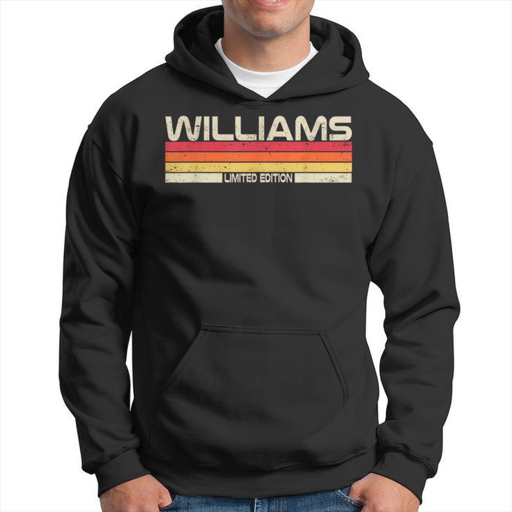 Williams Surname Birthday Family Reunion 80S 90S Sunset Hoodie