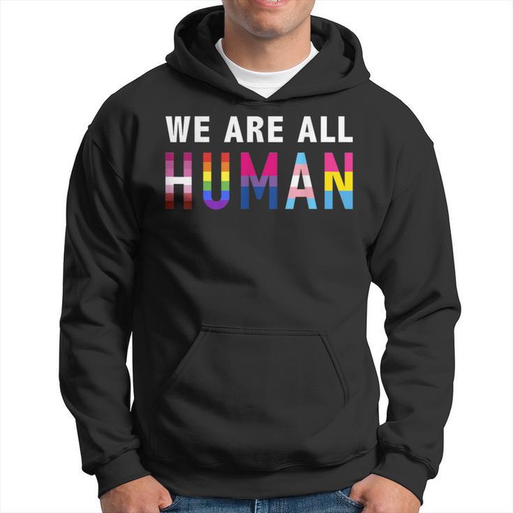 Wir Sind Alle Menschen Human Mit Lgbtq Flag Hoodie