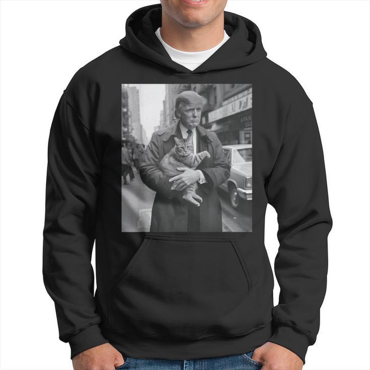 Witziger Trump Und Katze Lustige Politik Hoodie