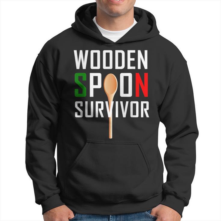 Wooden Spoon Survivor Italian Joke Hoodie