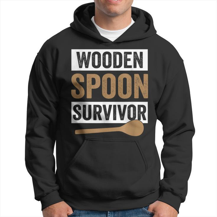 Wooden Spoon Survivor Vintage Humor Discipline Quote Hoodie