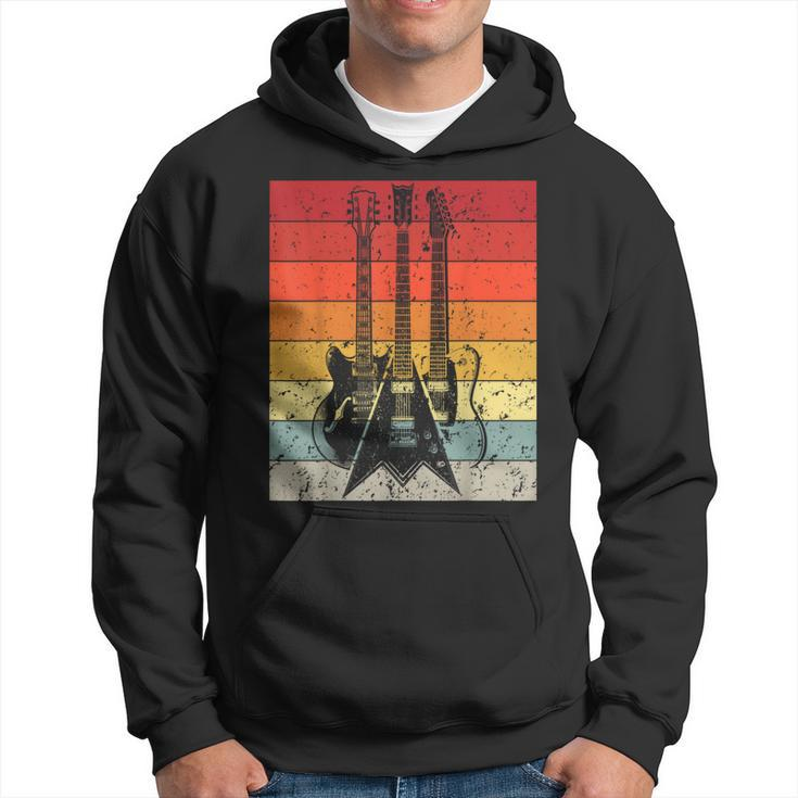 World Music Day Guitar And Music Lover Vintage Fathers Day Hoodie