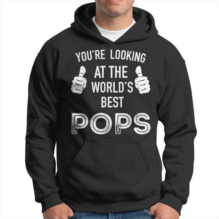 The Worlds Best Pops Number One Dad Fathers Day Idea Hoodie