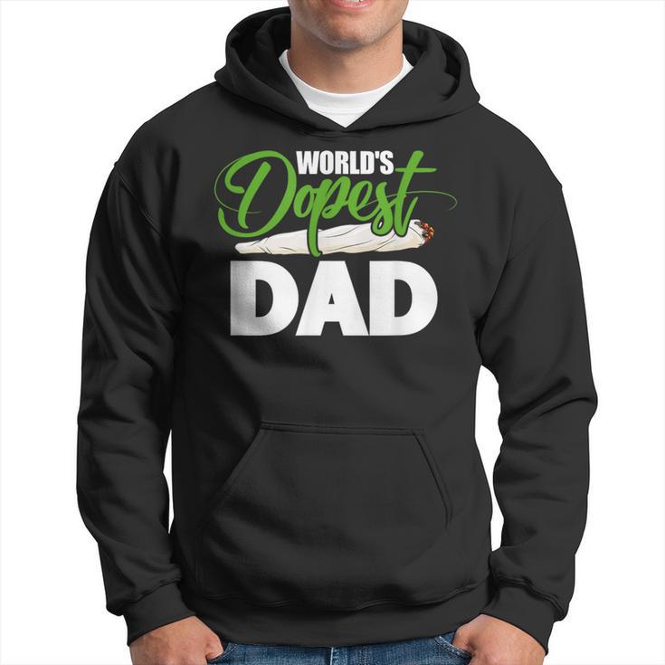 World's Dopest Dad Cannabis Marijuana Weed Fathers Day Hoodie