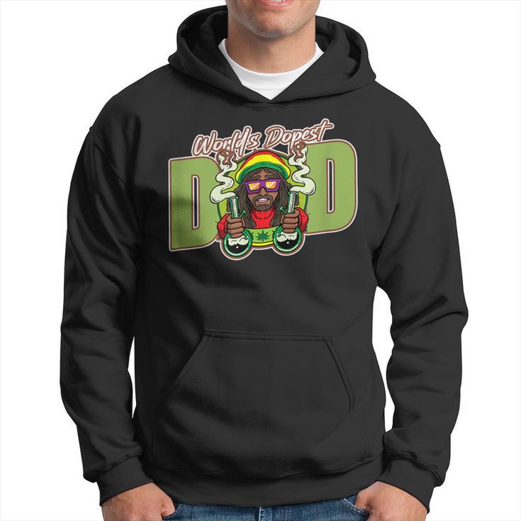 World's Dopest Dad Cannabis Smoking Daddy Father's Day Hoodie