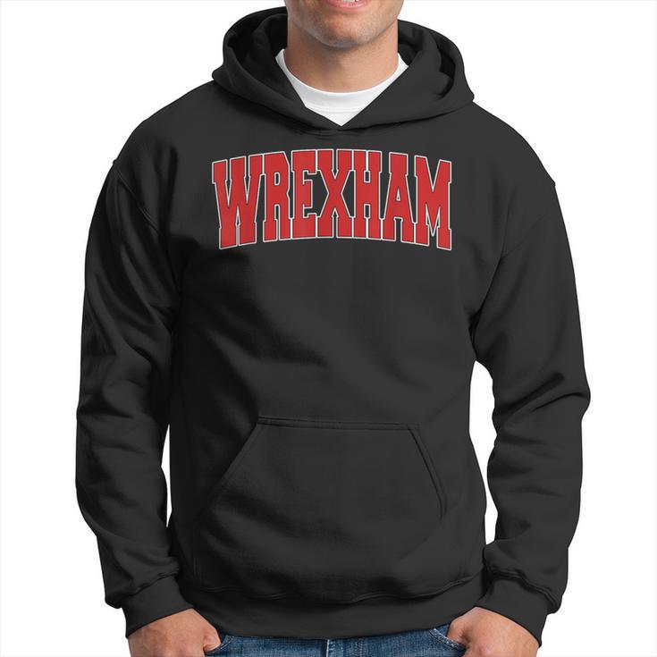 Wrexham United Kingdom Varsity Style Vintage Retro Uk Sports Hoodie