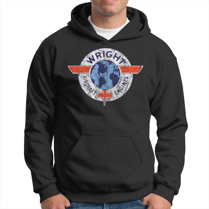 Wright Aircraft Engines Vintage Retro Aviation Hoodie