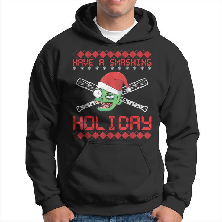 Xmas Ugly Zombie Baseball Chistmas Hoodie