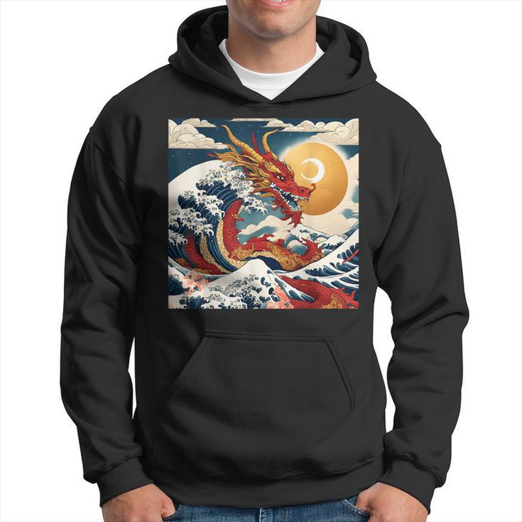 The Year Of The Dragon 2024 Great Wave Chinese New Year Hoodie