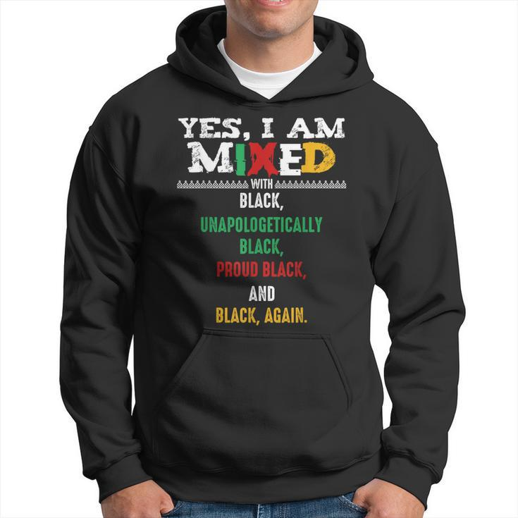 Yes I Am Mixed Black Lives Matter Blm Melanin Dashiki Peace Hoodie