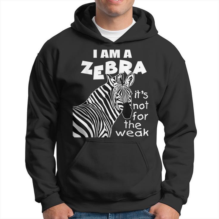 Zebra Ribbon's Not For The Weak Support Cvid Awareness Hoodie