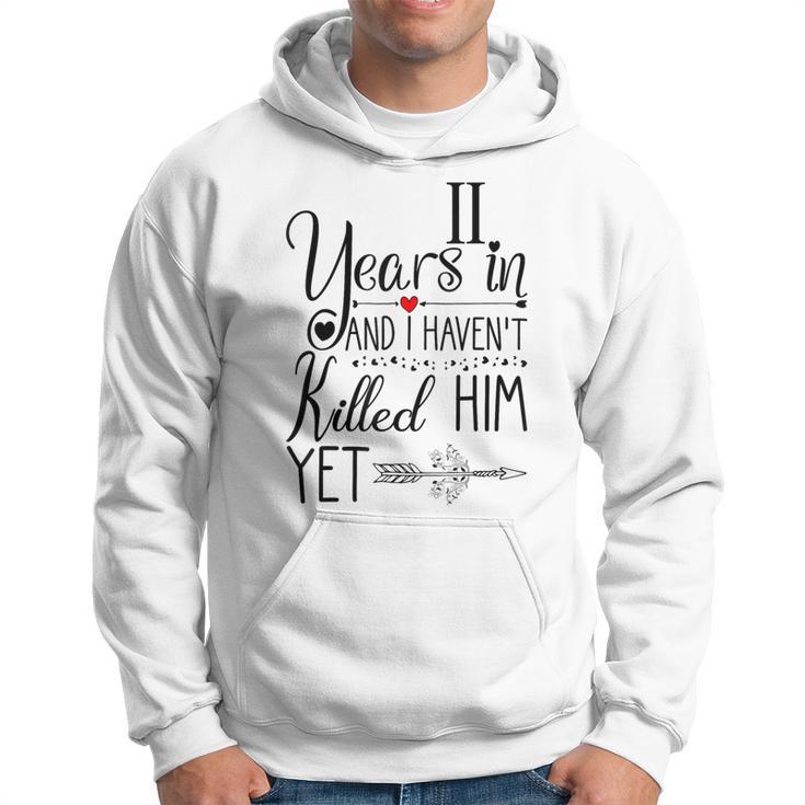 11Th Wedding Anniversary For Her 11 Years Of Marriage Hoodie