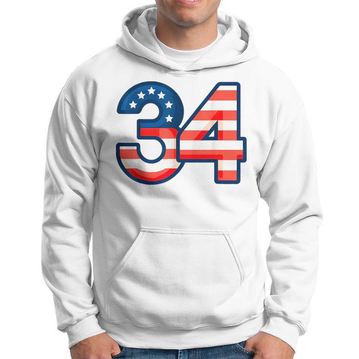 34 Guilty Trial Judge Usa Flag Hoodie