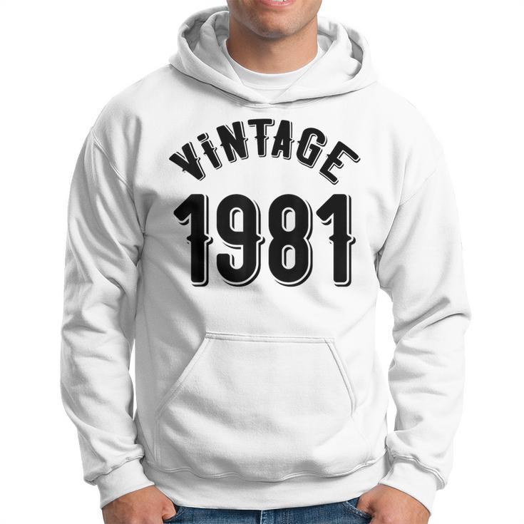 43Rd Birthday Awesome Since 1981 Decorations Vintage Retro Hoodie