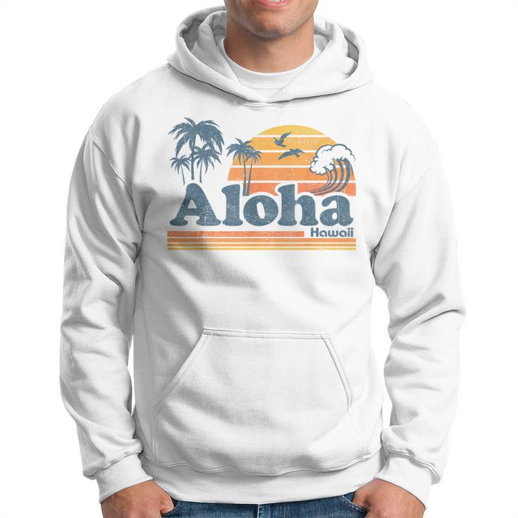 Aloha Hawaii Vintage Beach Summer Surfing 70S Retro Hawaiian Hoodie