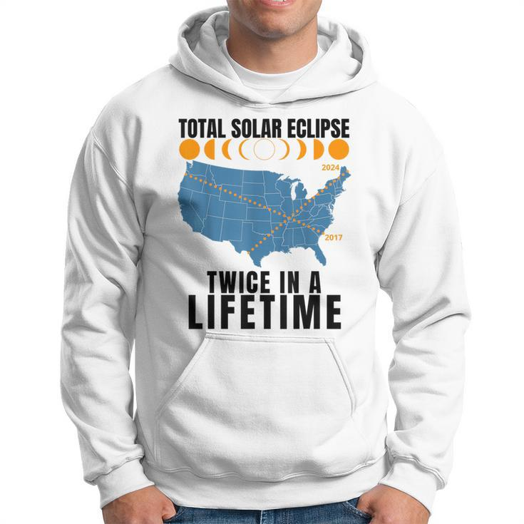 America Total Solar Eclipse April 8 2024 Usa Map Totality Hoodie