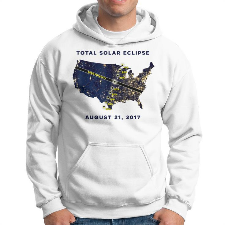 All American Total Solar Eclipse 2017 Map Hoodie