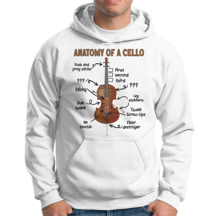 Anatomy Of A Cello Cellist Cello Lover Cello Player Hoodie
