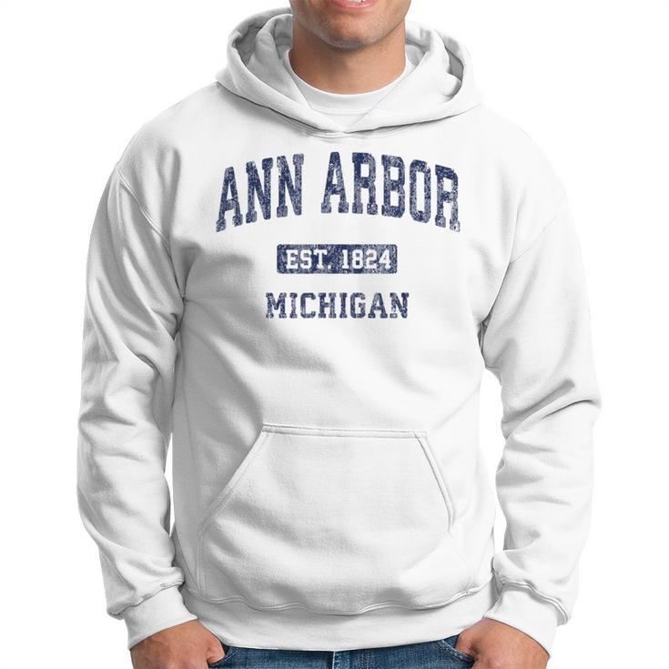 Ann Arbor Michigan Vintage Athletic Sports Hoodie