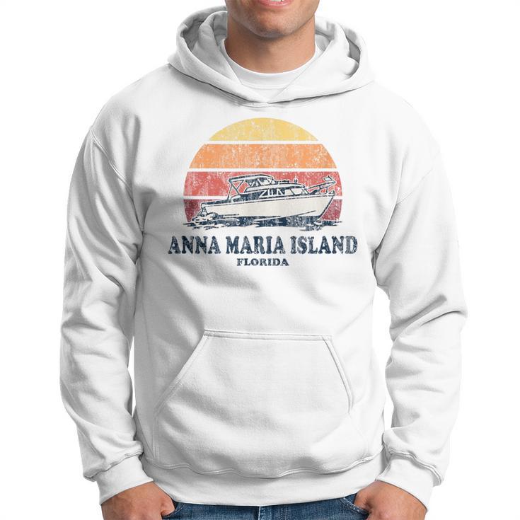 Anna Maria Island Fl Vintage Boating 70S Retro Boat Hoodie