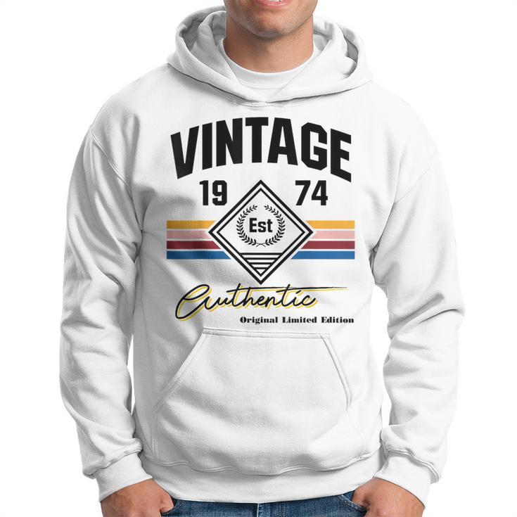 Authentic Vintage 1974 50Th Birthday For Men Hoodie