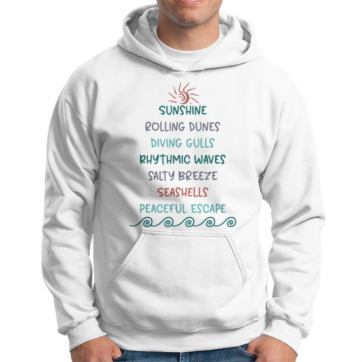 Beach Sights And Sounds Of Coastal Living Hoodie