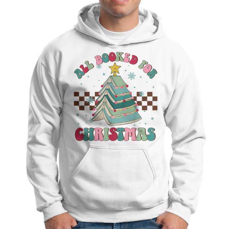 All Booked For Christmas Tree Book Bookish Christmas Hoodie