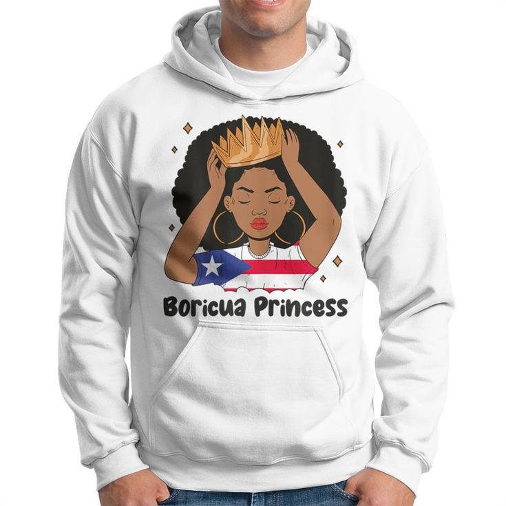 Boricua Princess Afro Hair Latina Heritage Puerto Rico Girl Hoodie