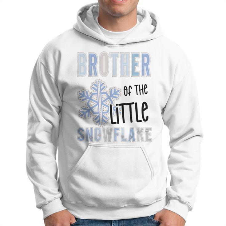 Brother Of Little Snowflake Christmas Winter Baby Shower Boy Hoodie