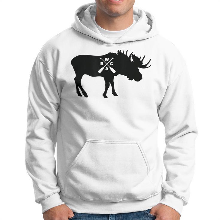 Bwca Minnesota Moose And Canoe Paddle Inlay Hoodie